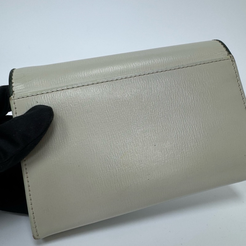 Agnes b. 淺綠綠邊短款錢包 vintage 二手 中古-12