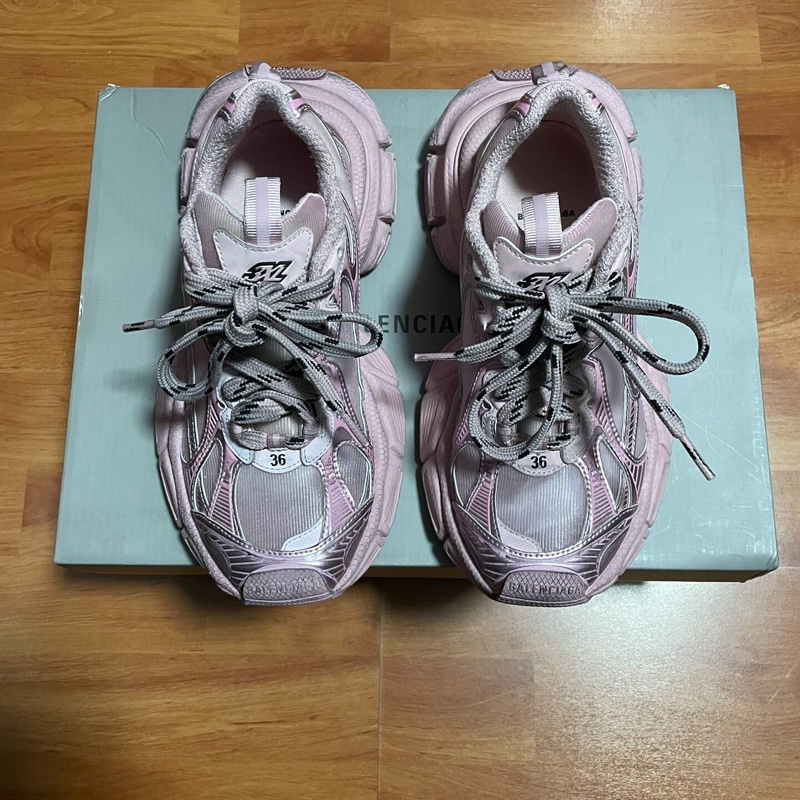 Balenciaga巴黎世家3XL低幫老爹鞋 女款 粉色 36碼-2