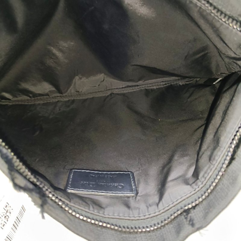 DIOR Diordouble中號黑色帆布刺繡手拿包黑色五金 9.8新-6