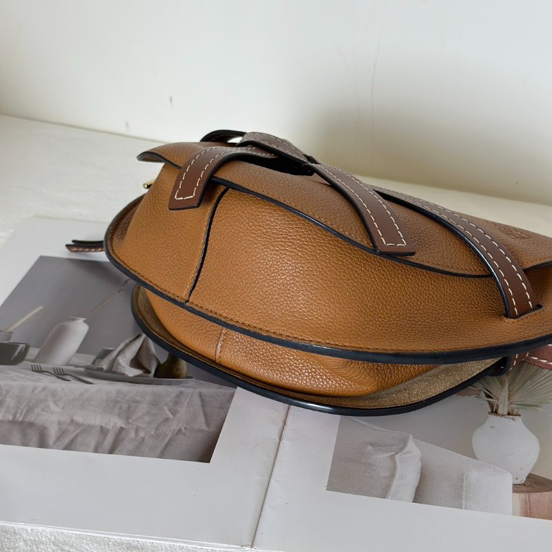 LOEWE Gate馬鞍包 - 中號焦糖棕-3