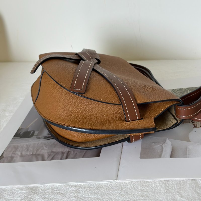 LOEWE Gate馬鞍包 - 中號焦糖棕-4