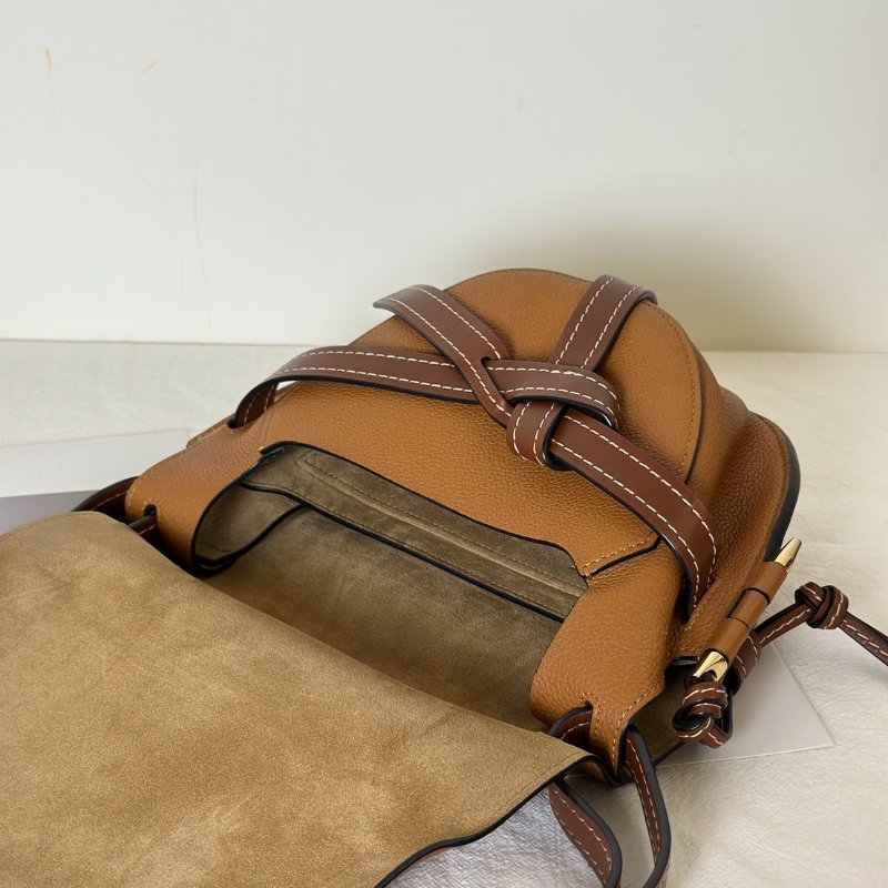 LOEWE Gate馬鞍包 - 中號焦糖棕-6