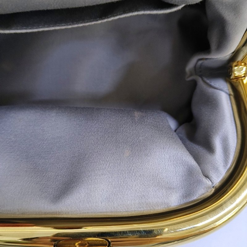 Miu Miu Miu Belle 灰色羊皮單肩包金色五金可拆卸肩帶 9.8新-9