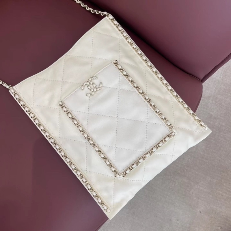 Chanel香奈兒白金小牛皮菱格紋mini Tote實用單肩包，稀缺款-1