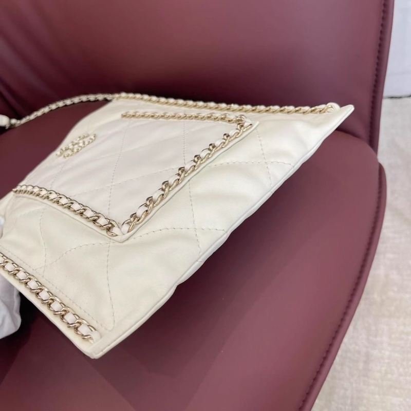 Chanel香奈兒白金小牛皮菱格紋mini Tote實用單肩包，稀缺款-2