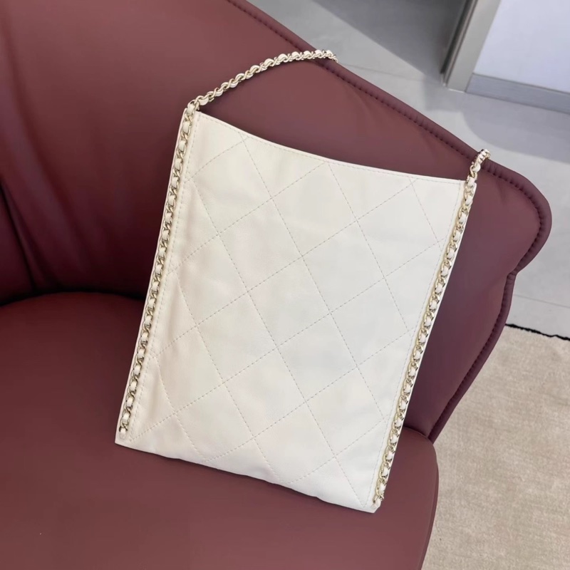 Chanel香奈兒白金小牛皮菱格紋mini Tote實用單肩包，稀缺款-3