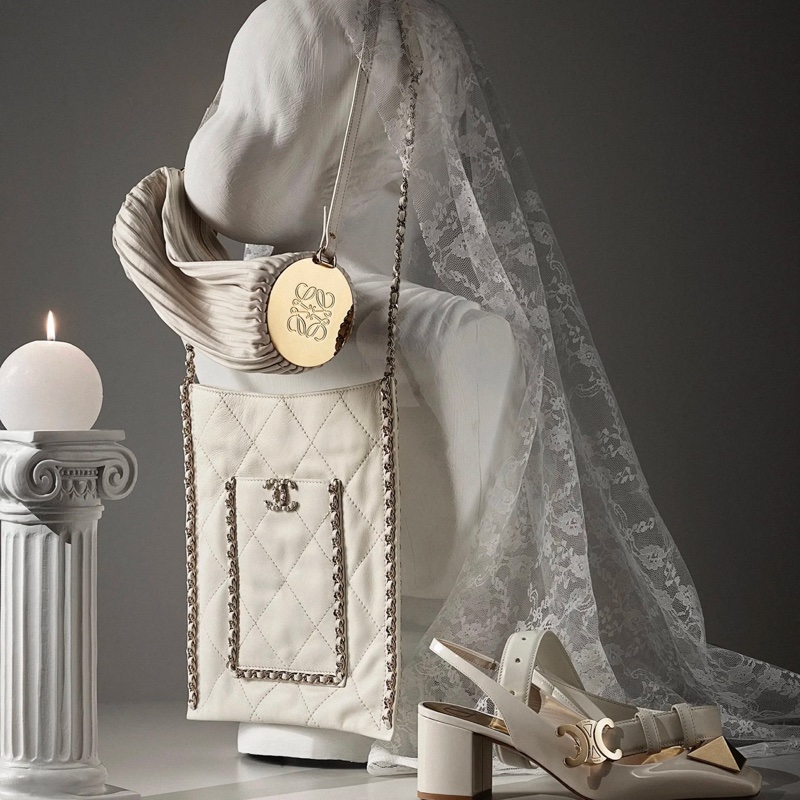 Chanel香奈兒白金小牛皮菱格紋mini Tote實用單肩包，稀缺款-9