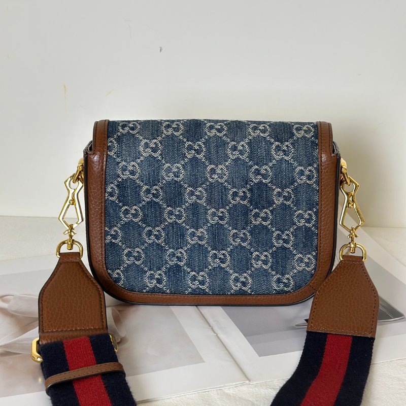 GUCCI Horsebit 1955馬銜釦馬鞍包 - mini牛仔-2