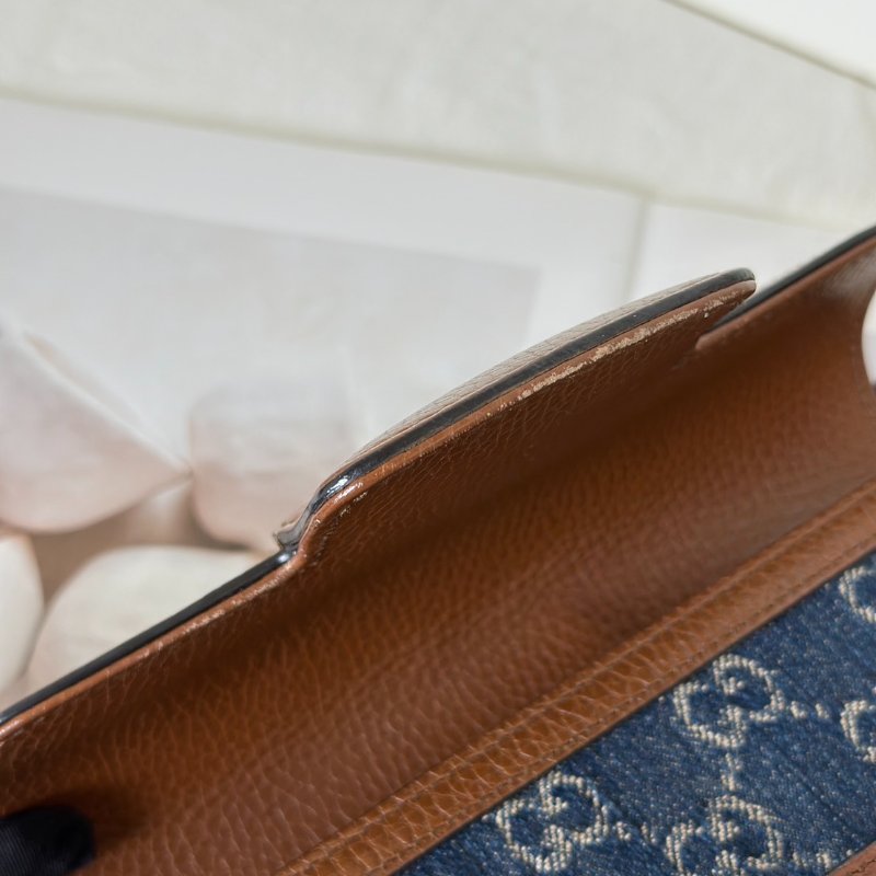 GUCCI Horsebit 1955馬銜釦馬鞍包 - mini牛仔-7