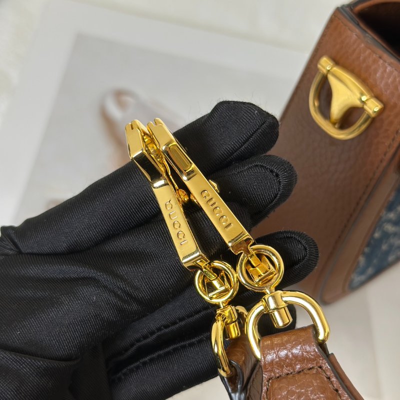 GUCCI Horsebit 1955馬銜釦馬鞍包 - mini牛仔-10