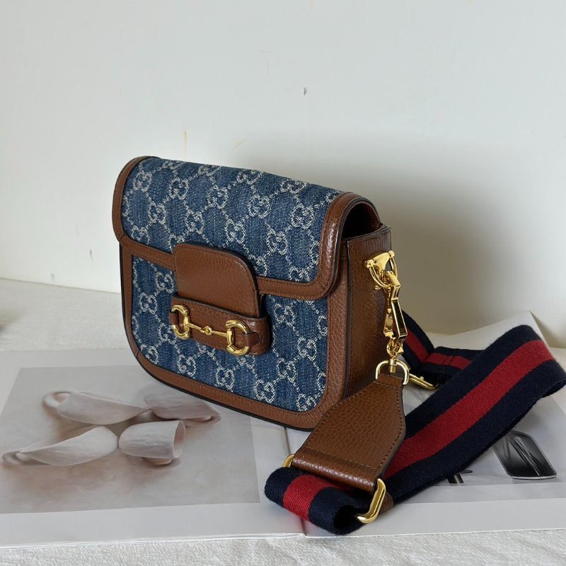 GUCCI Horsebit 1955馬銜釦馬鞍包 - mini牛仔-14