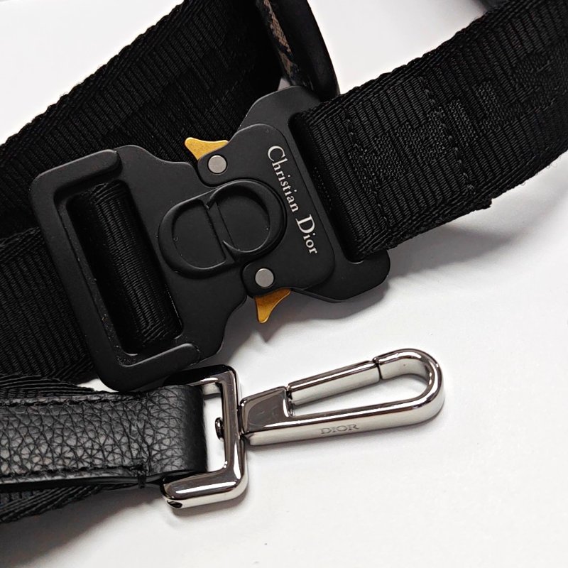 DIOR黑色牛皮老花提花單肩包斜挎包銀色五金可拆卸肩帶 9.8新-10