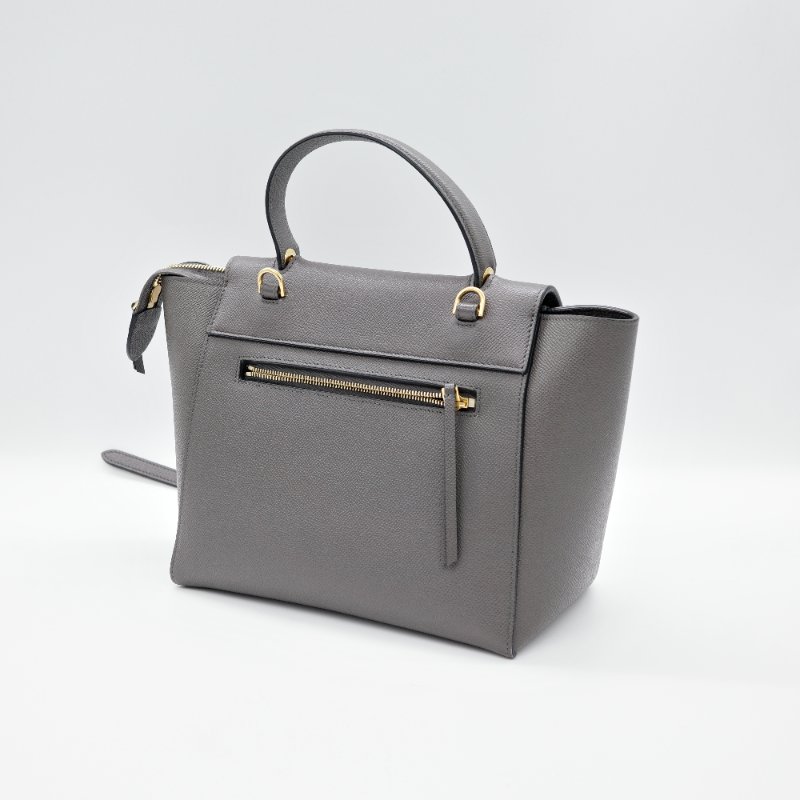 Celine 思琳 Micro Belt Bag 灰色粒面小牛皮 手提包 斜背包-7