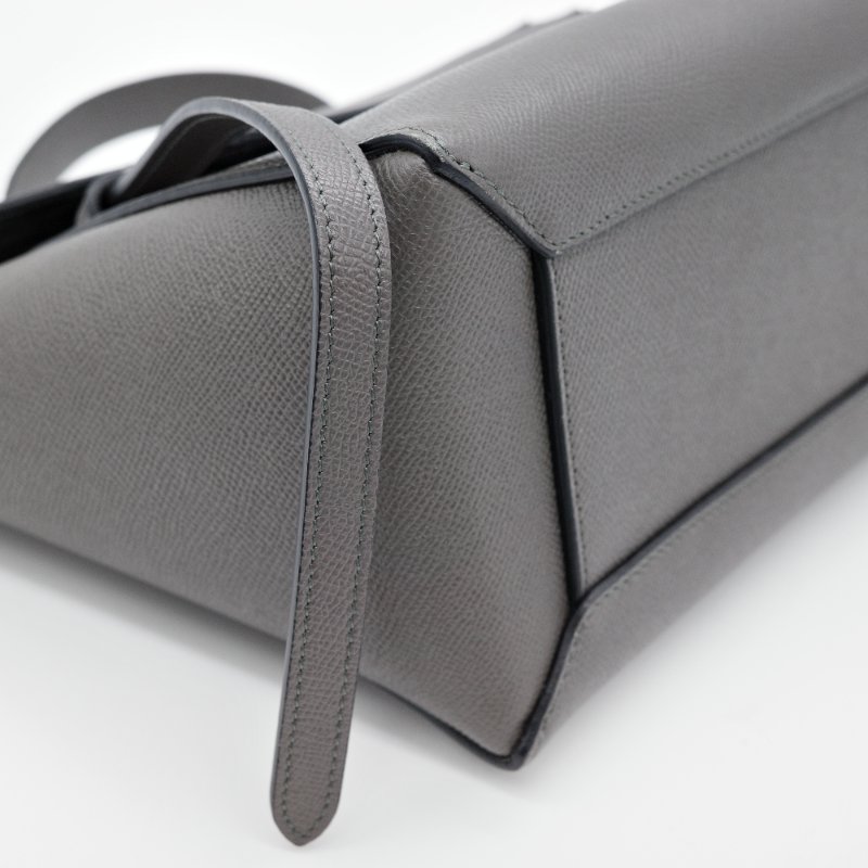 Celine 思琳 Micro Belt Bag 灰色粒面小牛皮 手提包 斜背包-15