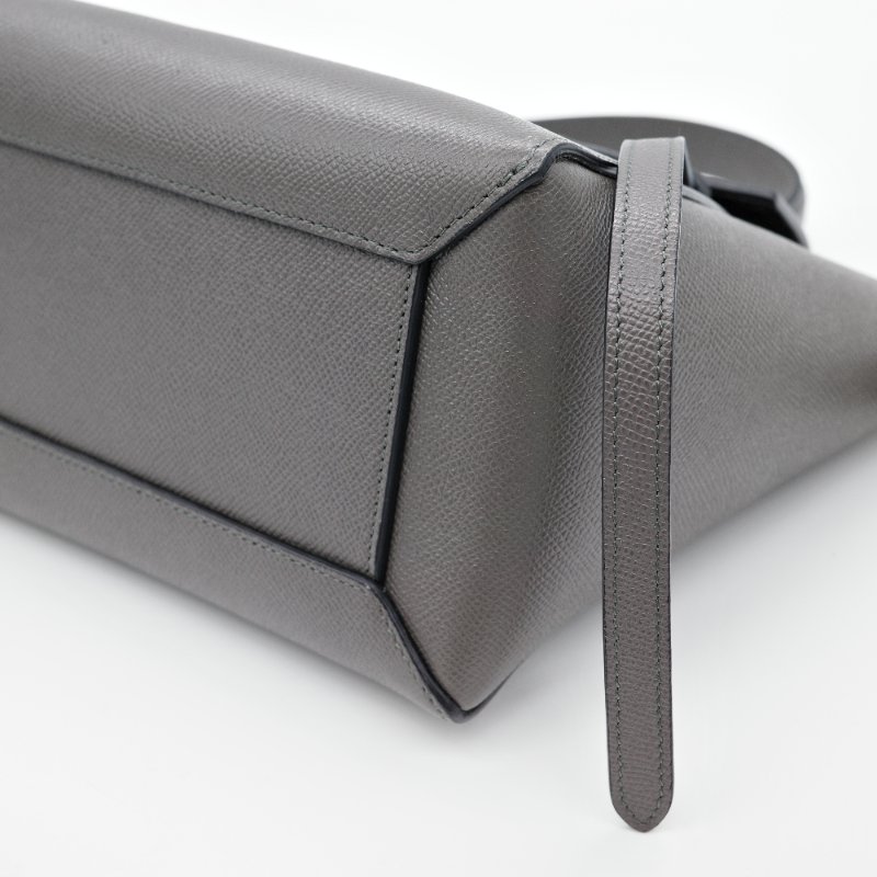 Celine 思琳 Micro Belt Bag 灰色粒面小牛皮 手提包 斜背包-16