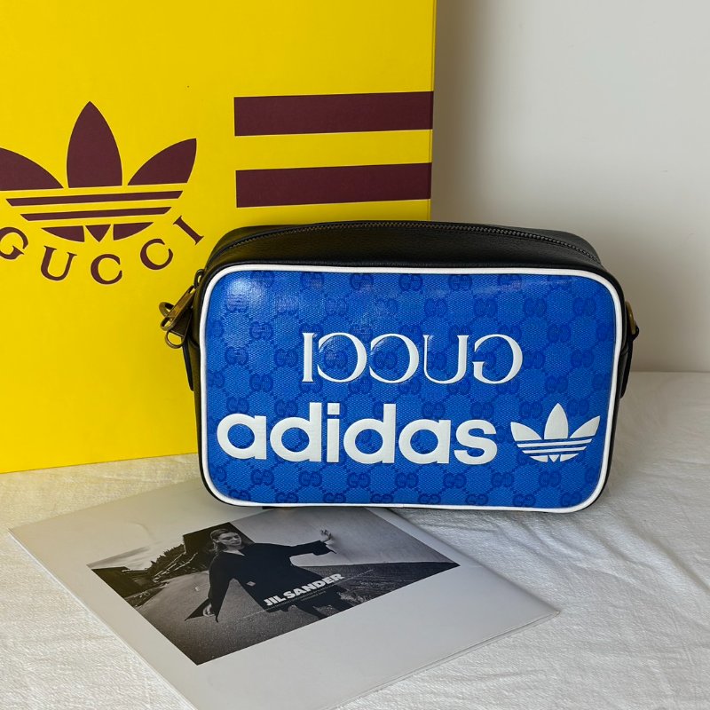 GUCCI x Adidas聯名款相機包 - 藍-0