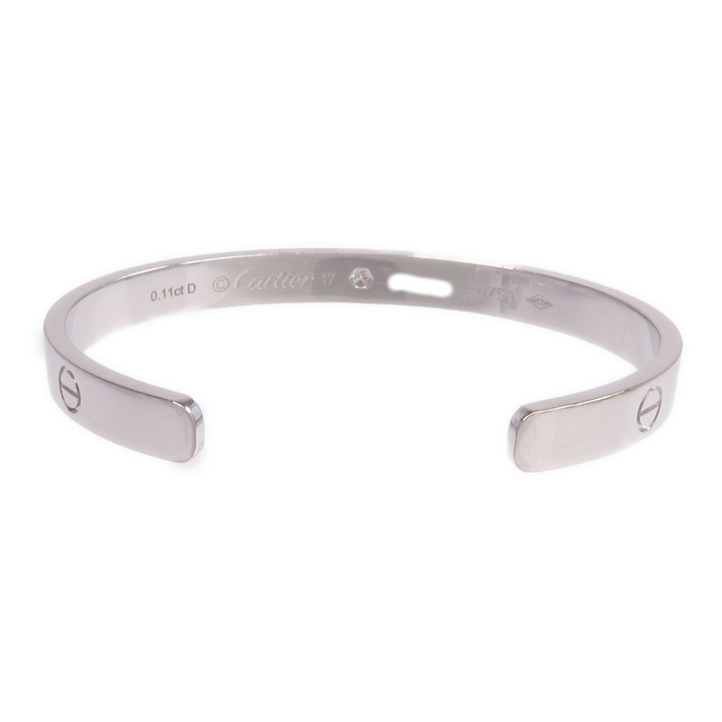 CARTIER 18K白金Love Bracelet鑽石手鐲Cartier#17-2