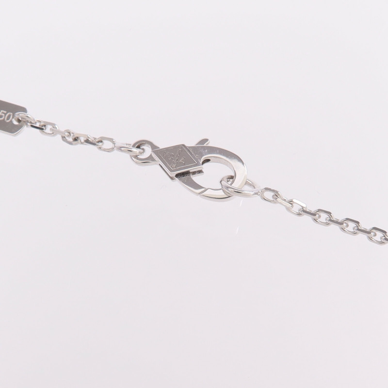 Van Cleef & Arpels 18K白金Vintage Alhambra Pendant玉髓吊墜-4