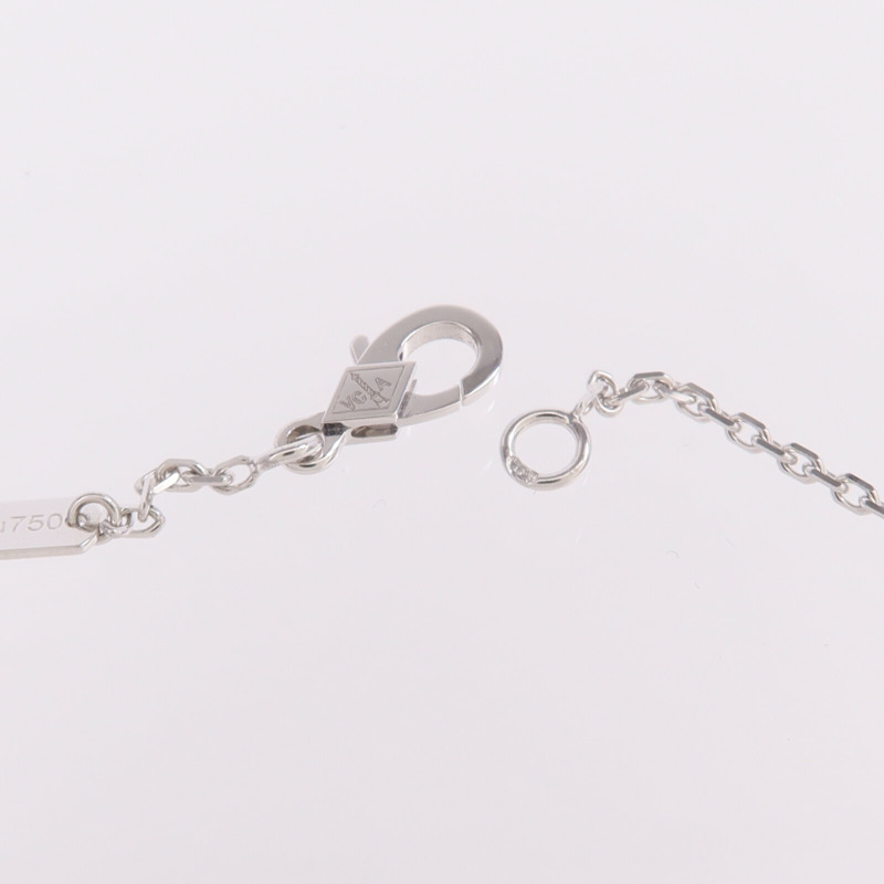 Van Cleef & Arpels 18K白金Vintage Alhambra Pendant玉髓吊墜-5