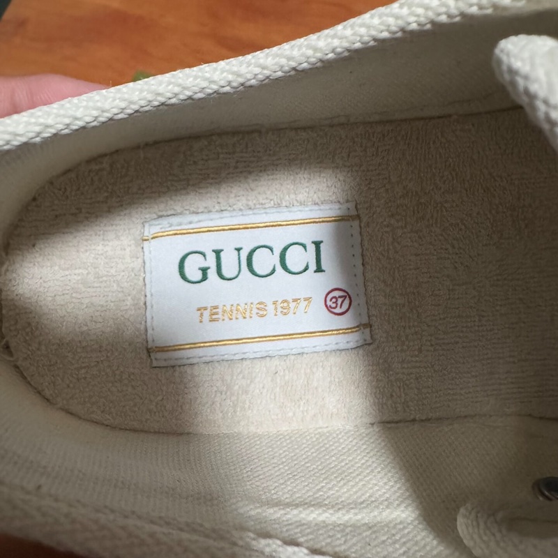 Gucci正品古馳厚底鞋 低幫滿印時尚板鞋 女款 棕白 37碼-5