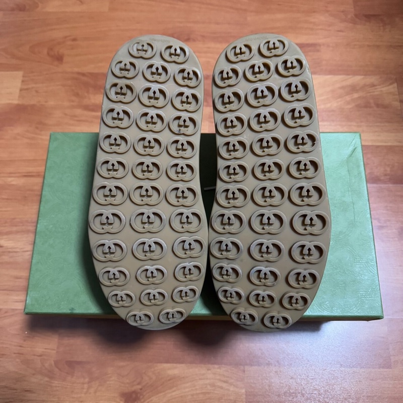 Gucci正品古馳厚底鞋 低幫滿印時尚板鞋 女款 棕白 37碼-9