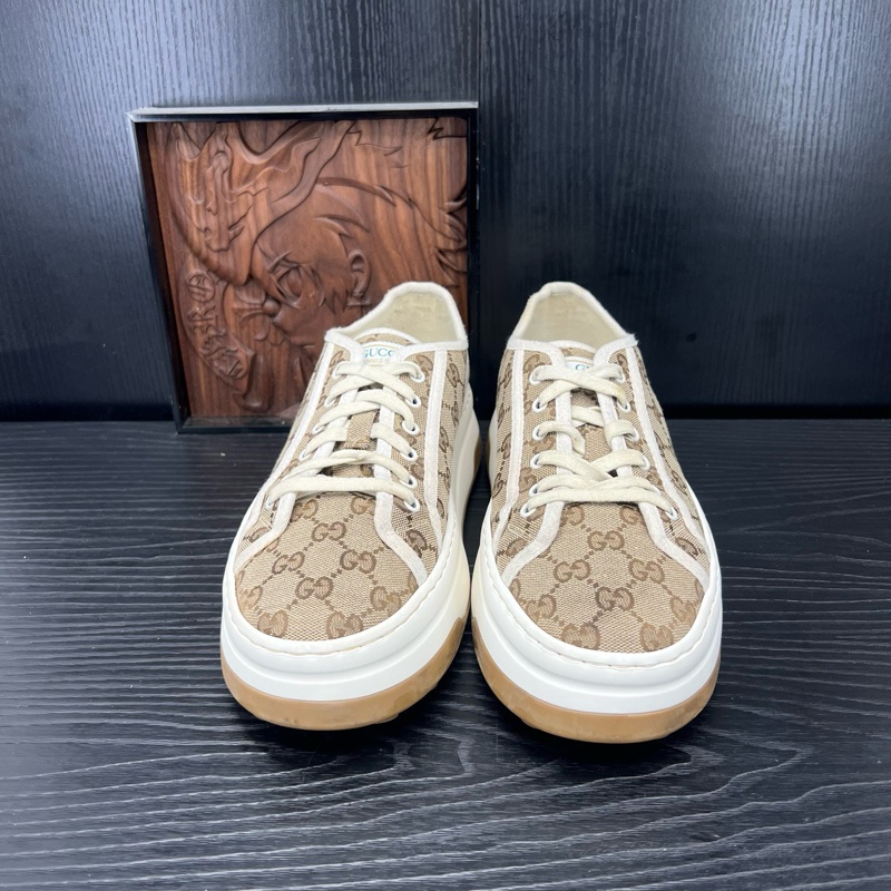 Gucci正品古馳 Interlocking 白棕 43碼-1