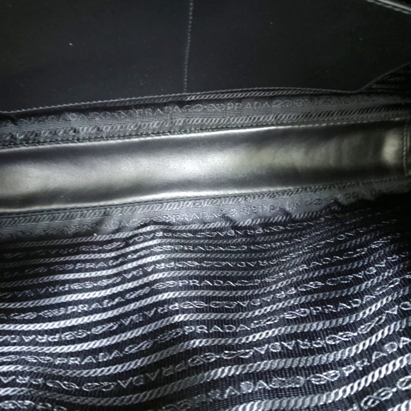 PRADA紅色牛皮單肩包可拆卸肩帶 9.8新-9