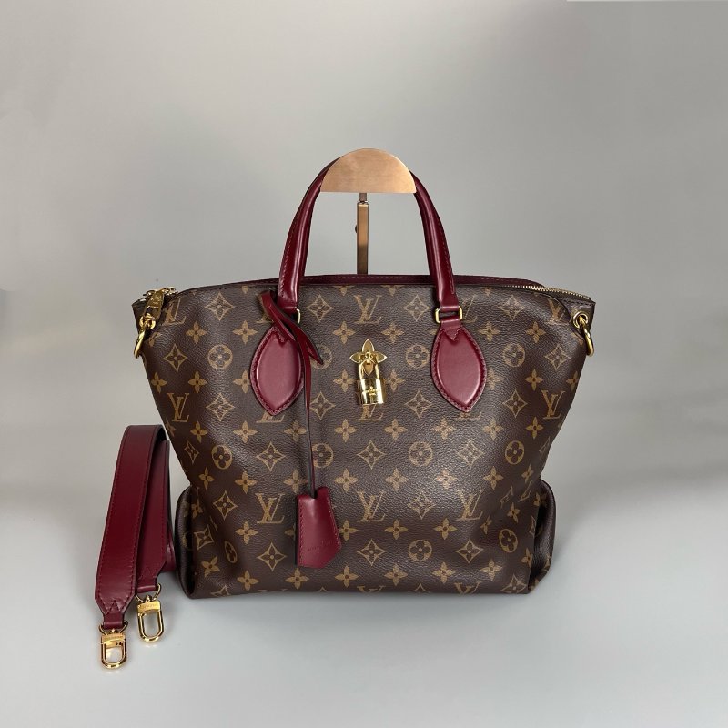 LV M44348 老花酒紅托特包-0