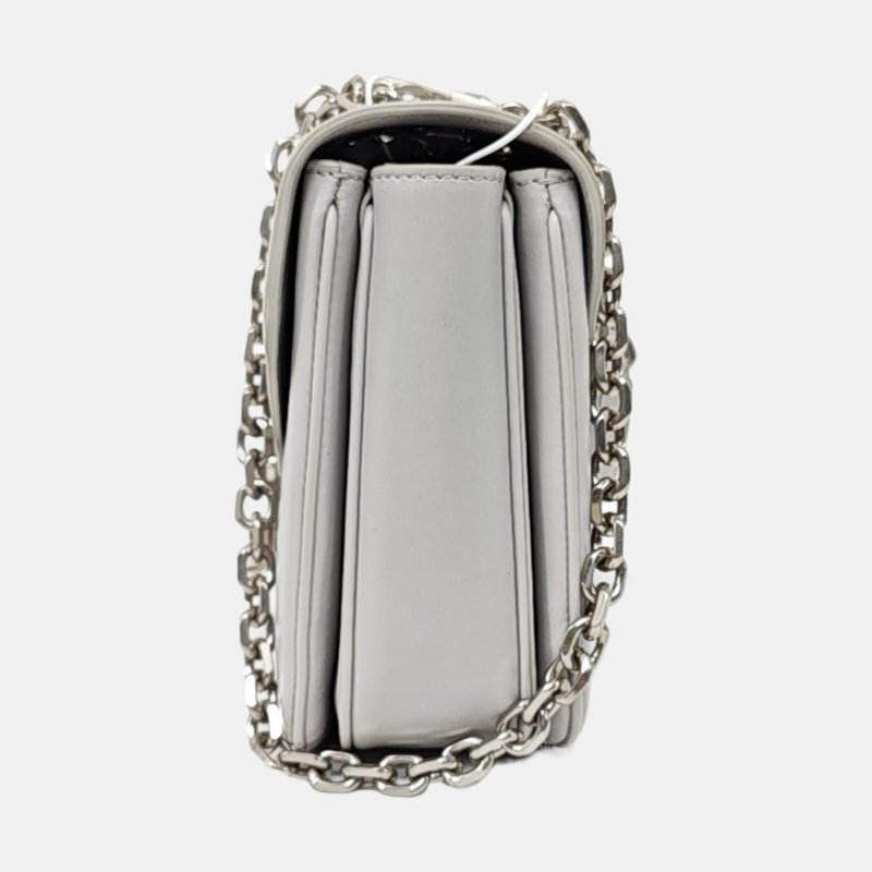 CELINE C 中號灰色牛皮單肩包斜挎包銀色五金-2