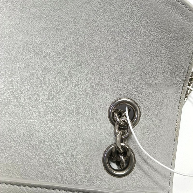 CELINE C 中號灰色牛皮單肩包斜挎包銀色五金-9