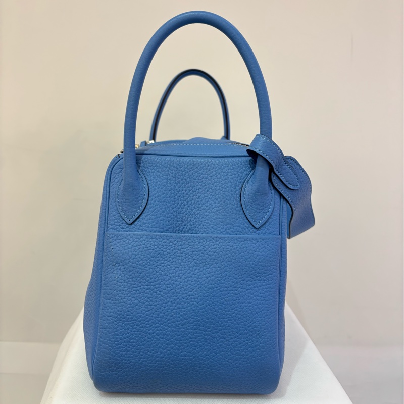 Hermes天堂藍銀釦TC皮 Lindy30-2