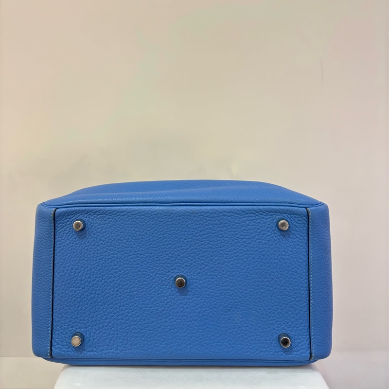 Hermes天堂藍銀釦TC皮 Lindy30-5