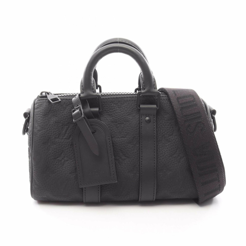 路易威登 Keepall Bandouliere 25 手提包，Monogram Taurillon 皮革，男士，黑色，M20900-0