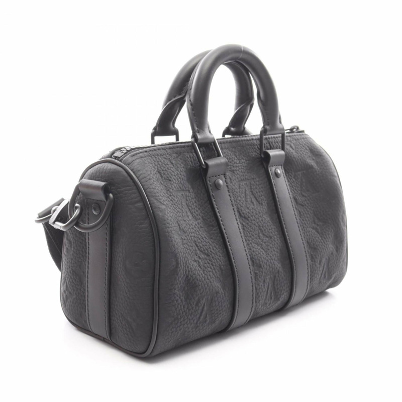 路易威登 Keepall Bandouliere 25 手提包，Monogram Taurillon 皮革，男士，黑色，M20900-1