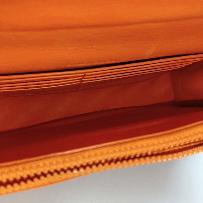 BALENCIAGA橙色牛皮壓紋單肩包斜挎包銀色五金可拆卸肩帶-6