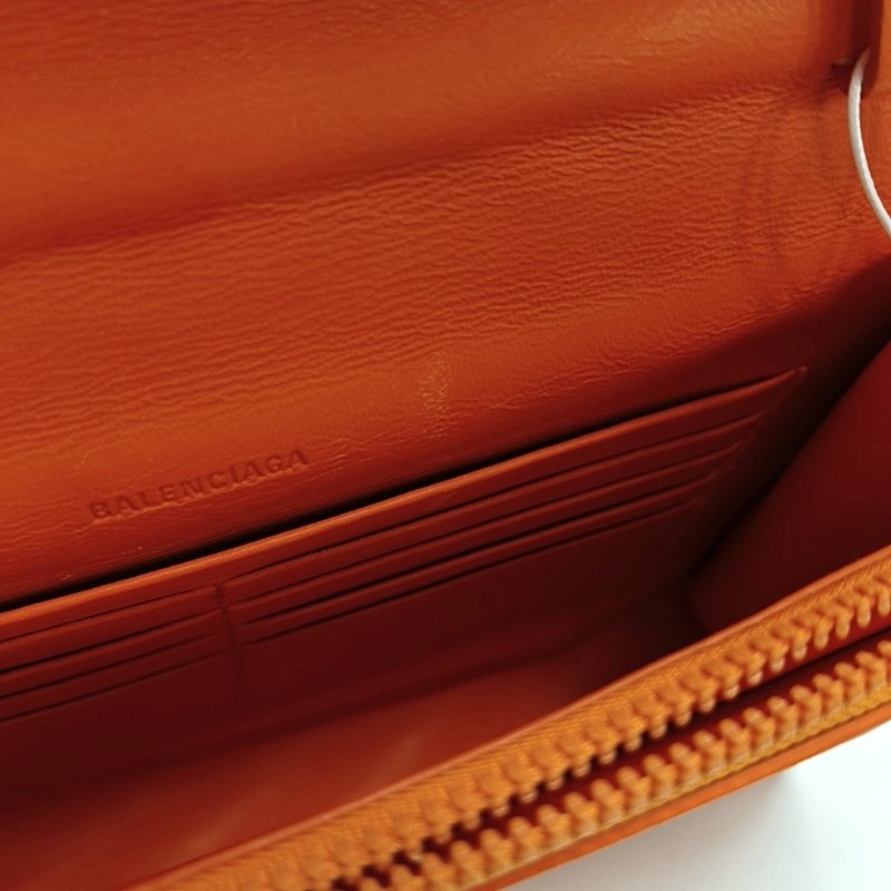 BALENCIAGA橙色牛皮壓紋單肩包斜挎包銀色五金可拆卸肩帶-10