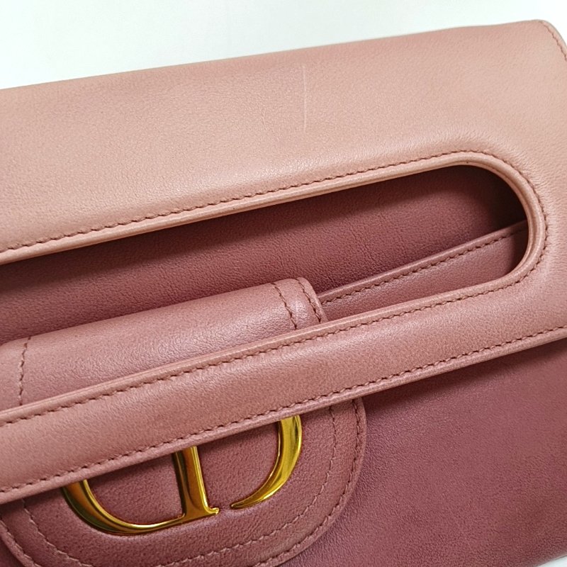 DIOR Diordouble中號拼色牛皮斜挎包金色五金可拆卸肩帶-8