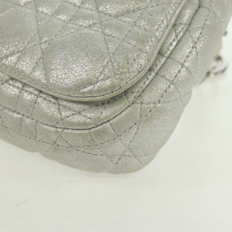 【日本直送】Christian Dior Canage 鏈條肩背包 麂皮 銀色 正品 165547V-14