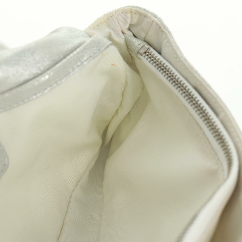【日本直送】Christian Dior Canage 鏈條肩背包 麂皮 銀色 正品 165547V-20