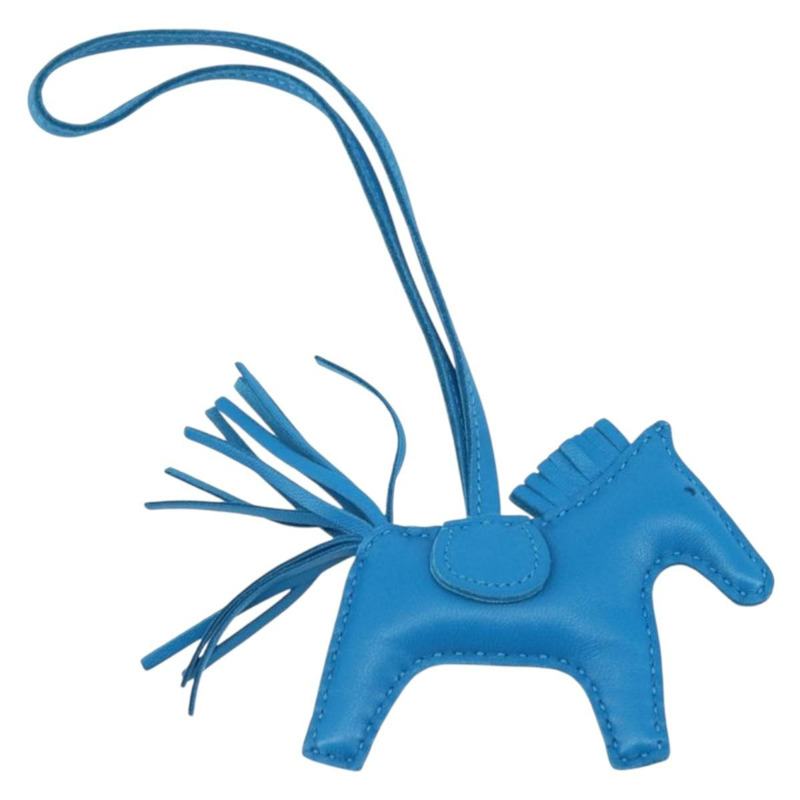 【日本直送】愛馬仕 Rodeo PM 吊飾 皮革 藍色 Zanzibar Auth ka1717SAV-1