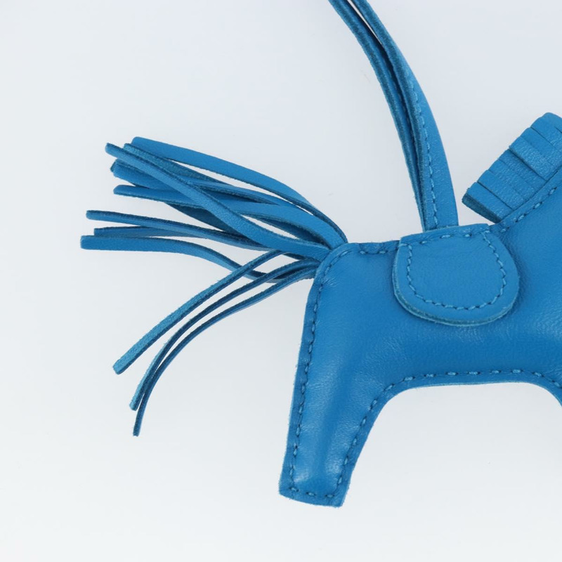 【日本直送】愛馬仕 Rodeo PM 吊飾 皮革 藍色 Zanzibar Auth ka1717SAV-7