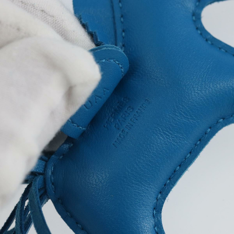 【日本直送】愛馬仕 Rodeo PM 吊飾 皮革 藍色 Zanzibar Auth ka1717SAV-13