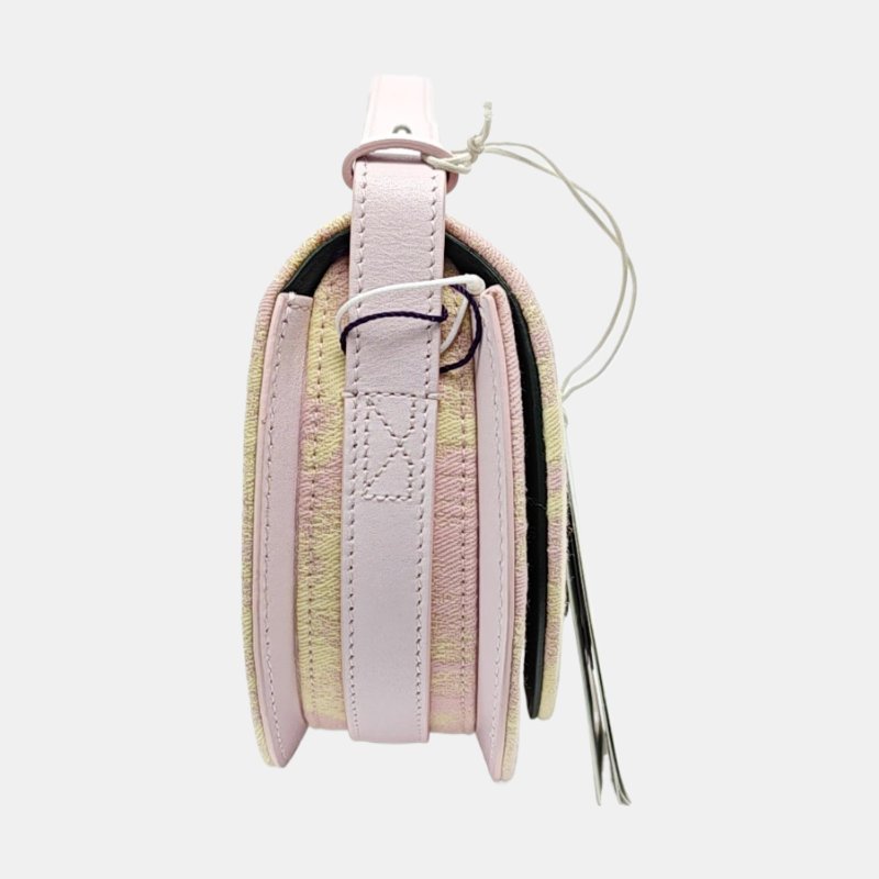 BURBERRY迷你拼色帆布單肩包斜挎包銀色五金-3