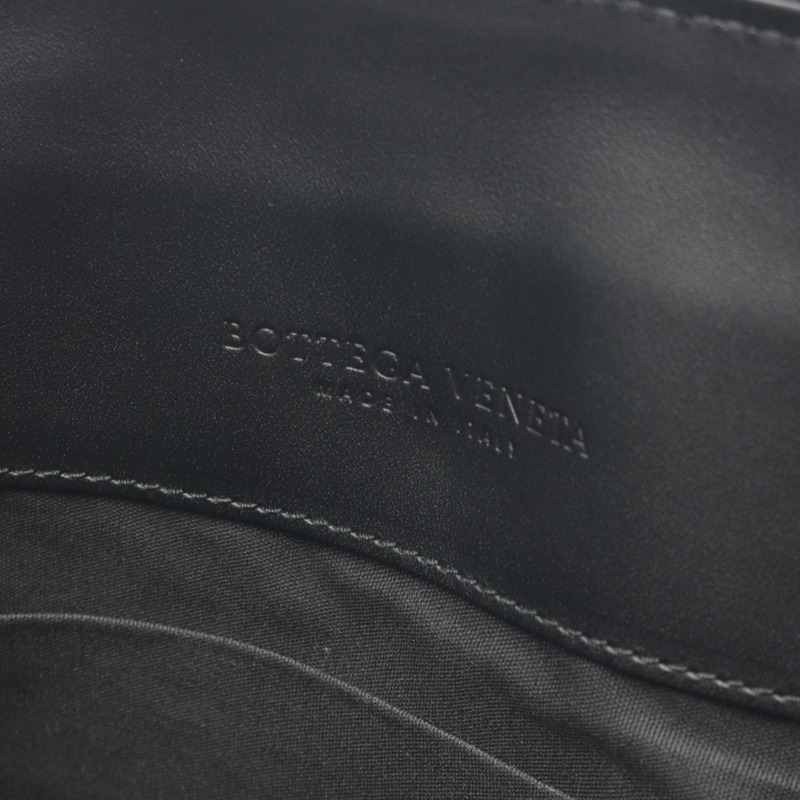 BOTTEGA VENETA Intrecciato 商務手拿包，黑色真皮，二手男士款-3
