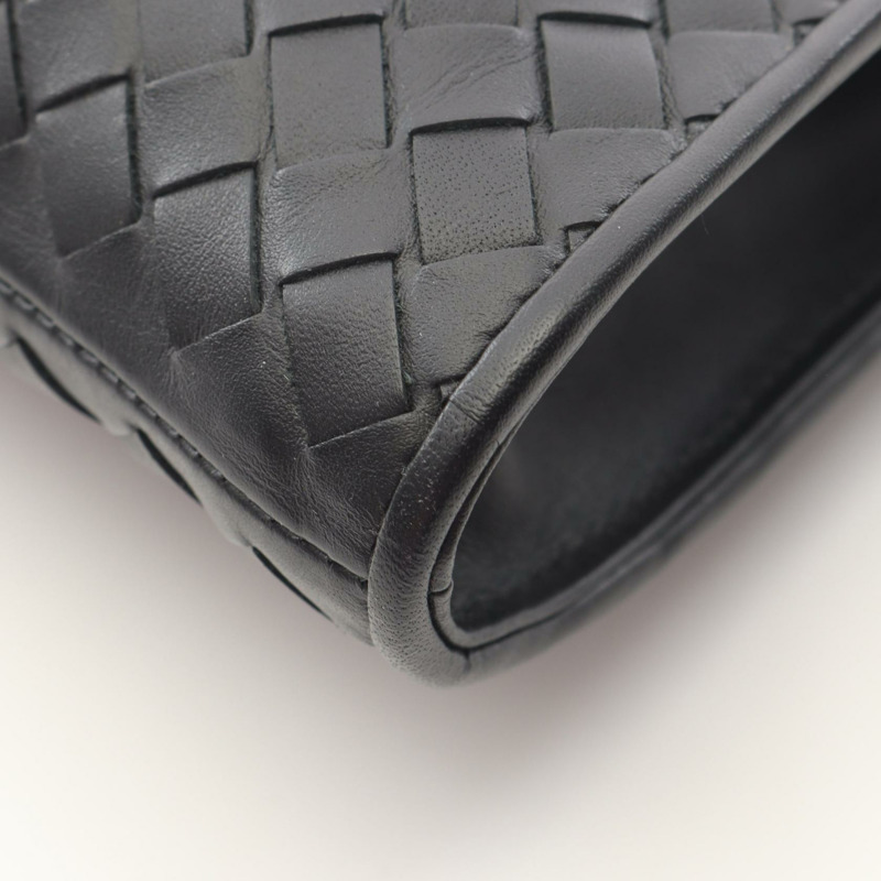BOTTEGA VENETA Intrecciato 商務手拿包，黑色真皮，二手男士款-4