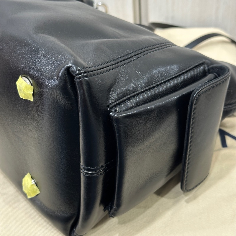 LV CARRYALL黑色銀鏈手提斜背包-8