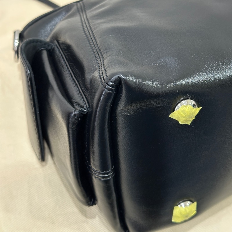 LV CARRYALL黑色銀鏈手提斜背包-9