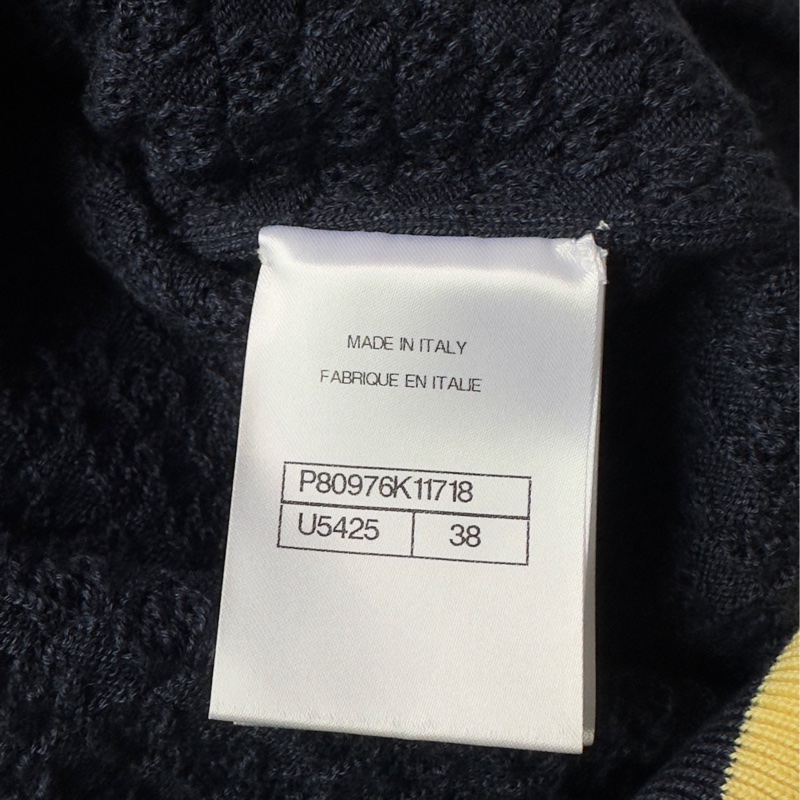 【全新現貨】CHANEL 24P 限量獅子釦海軍藍棉麻針織外套 38號-9