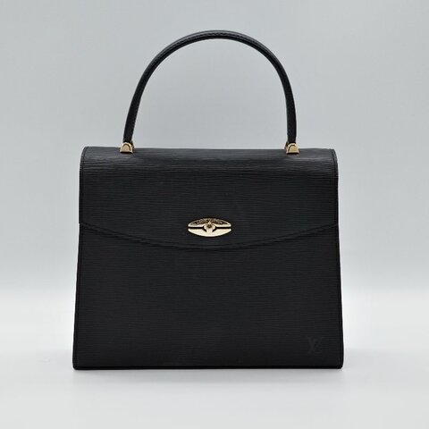 Louis Vuitton 路易威登 Malesherbes黑色 Epi 水波紋皮革 手提包