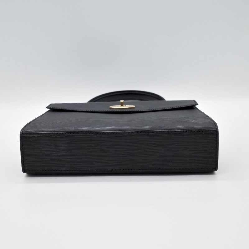 Louis Vuitton 路易威登 Malesherbes黑色 Epi 水波紋皮革 手提包-4